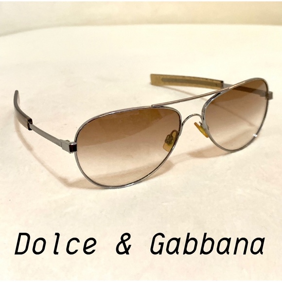 Dolce & Gabbana Accessories - DOLCE & GABBANA Aviator Sunglasses Silver DG 487S D88 56X15